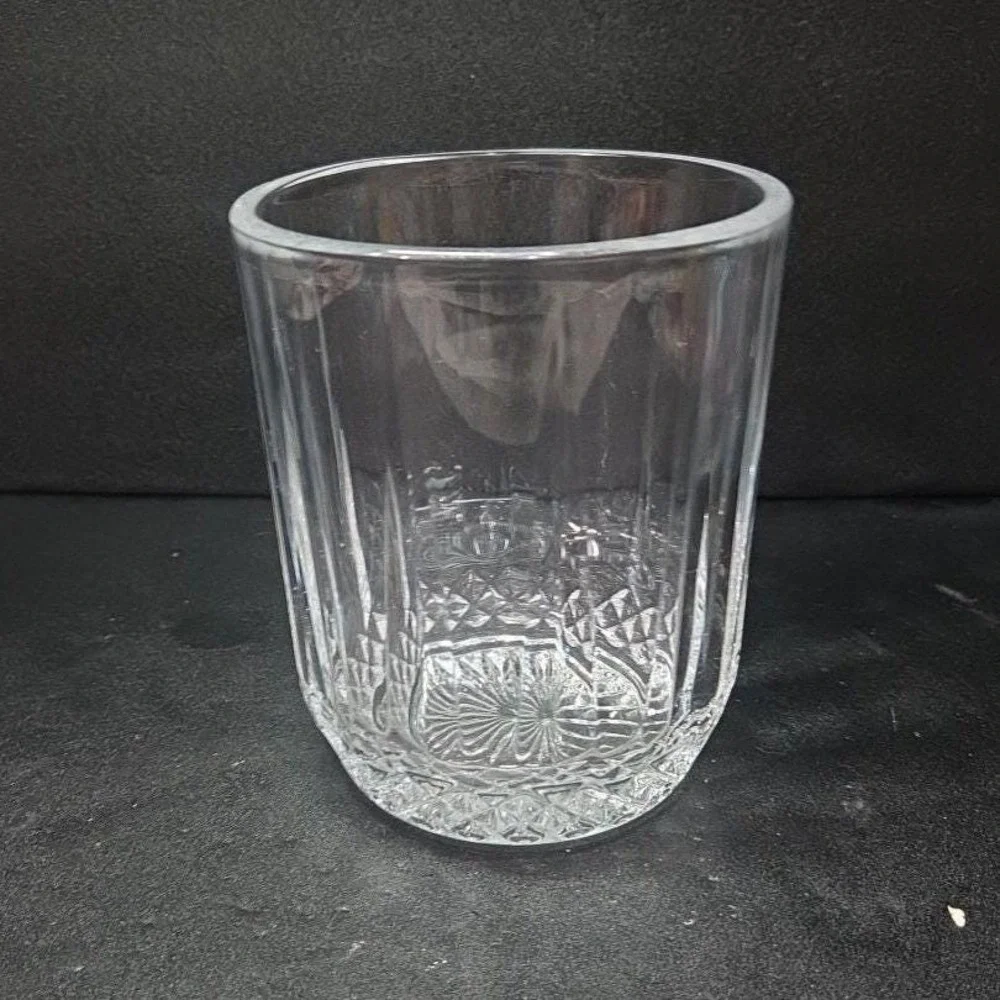 Lead Crystal Ice Bucket, Vintage Clear Glassware, Replacement Home Bar Accessory